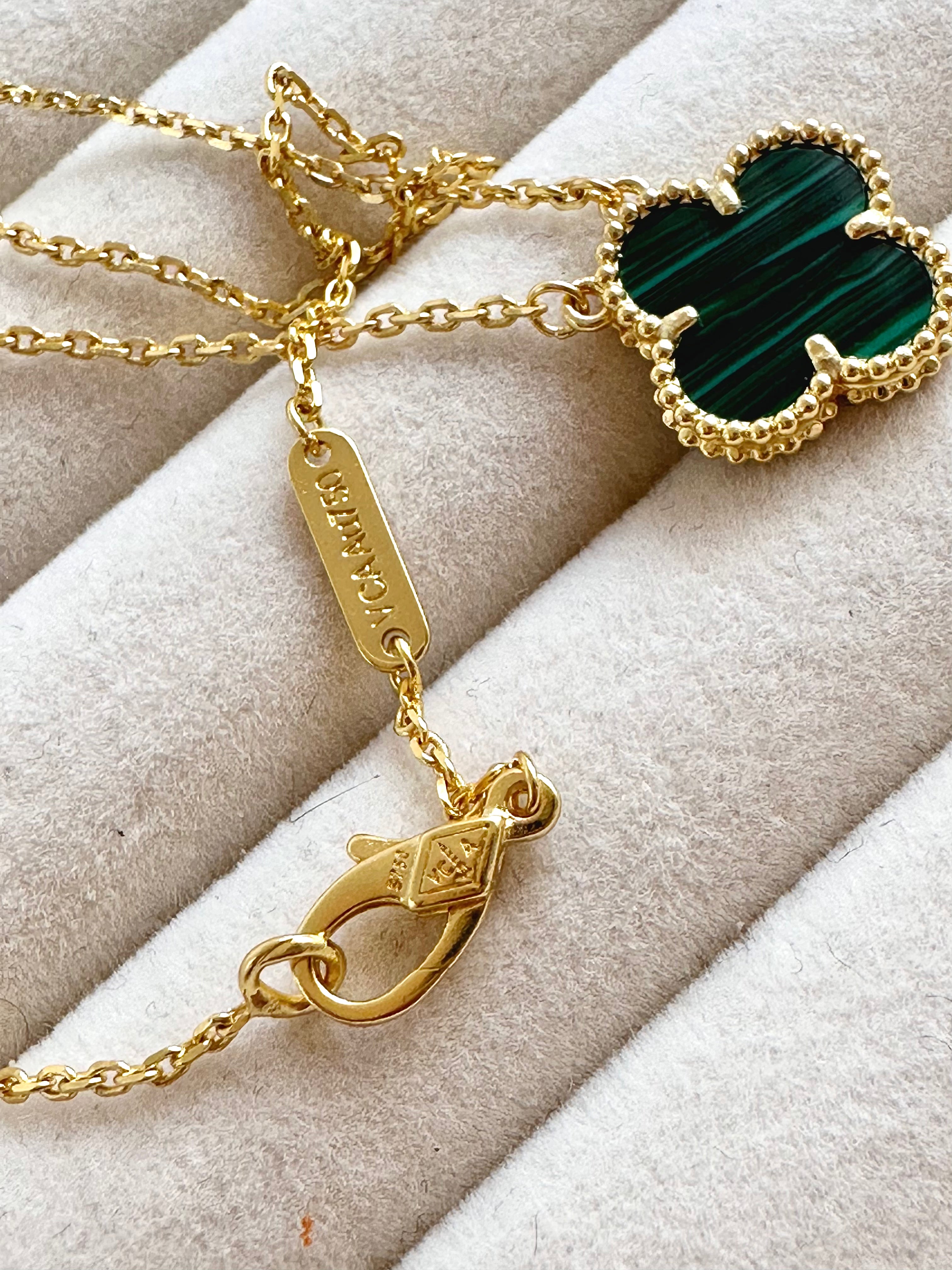 Collar Van Cleef Alhambra Vintage 1 Trebol Verde