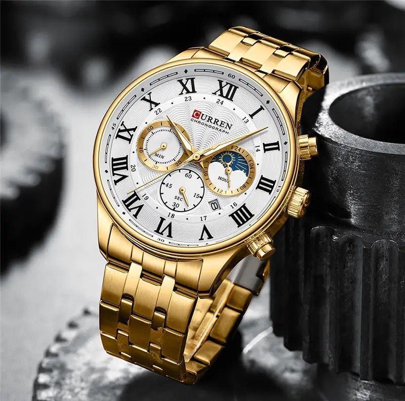 Reloj de Hombre Dorado Curren 8427