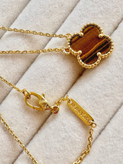 Collar Van Cleef Alhambra Vintage 1 Trébol Marrón