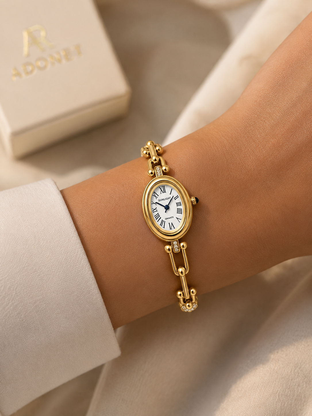 Reloj SUNLIFEX Tipo Cadena Esfera Blanca