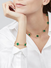 Pulsera Van Cleef Verdes Alhambra Vintage 5 Tréboles