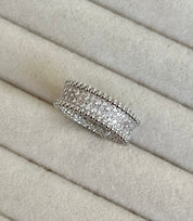 Anillo Van Cleef Pave Plateado