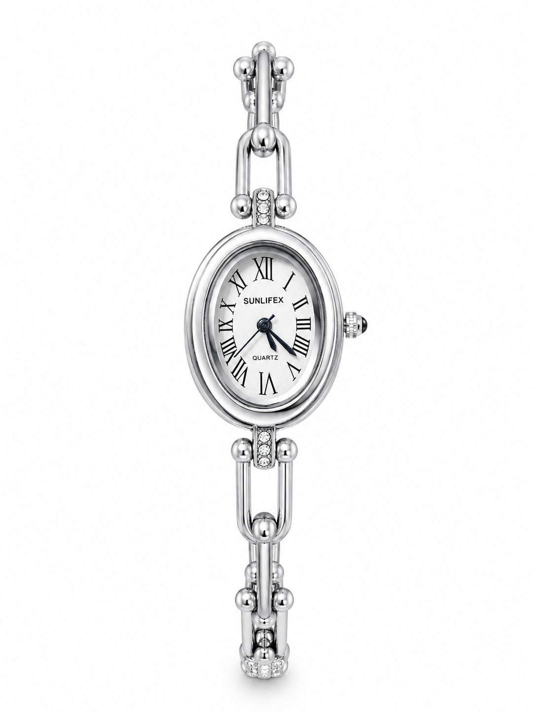 Reloj SUNLIFEX Plateado Tipo Cadena