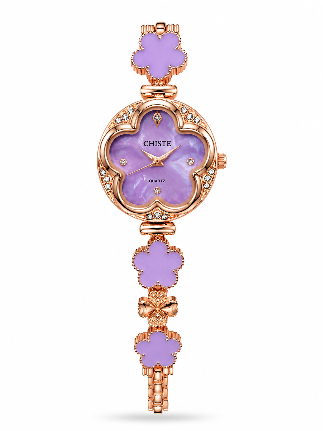 Reloj CHISTE Morado Rose Gold de Trebol