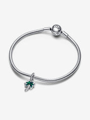 Charm Colgante Palmera Verde Opalescente