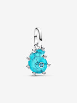 Charm colgante Caracol de mar de cristal Murano azul