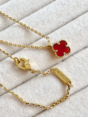 Collar Van Cleef Alhambra Vintage 1 Trébol Rojo