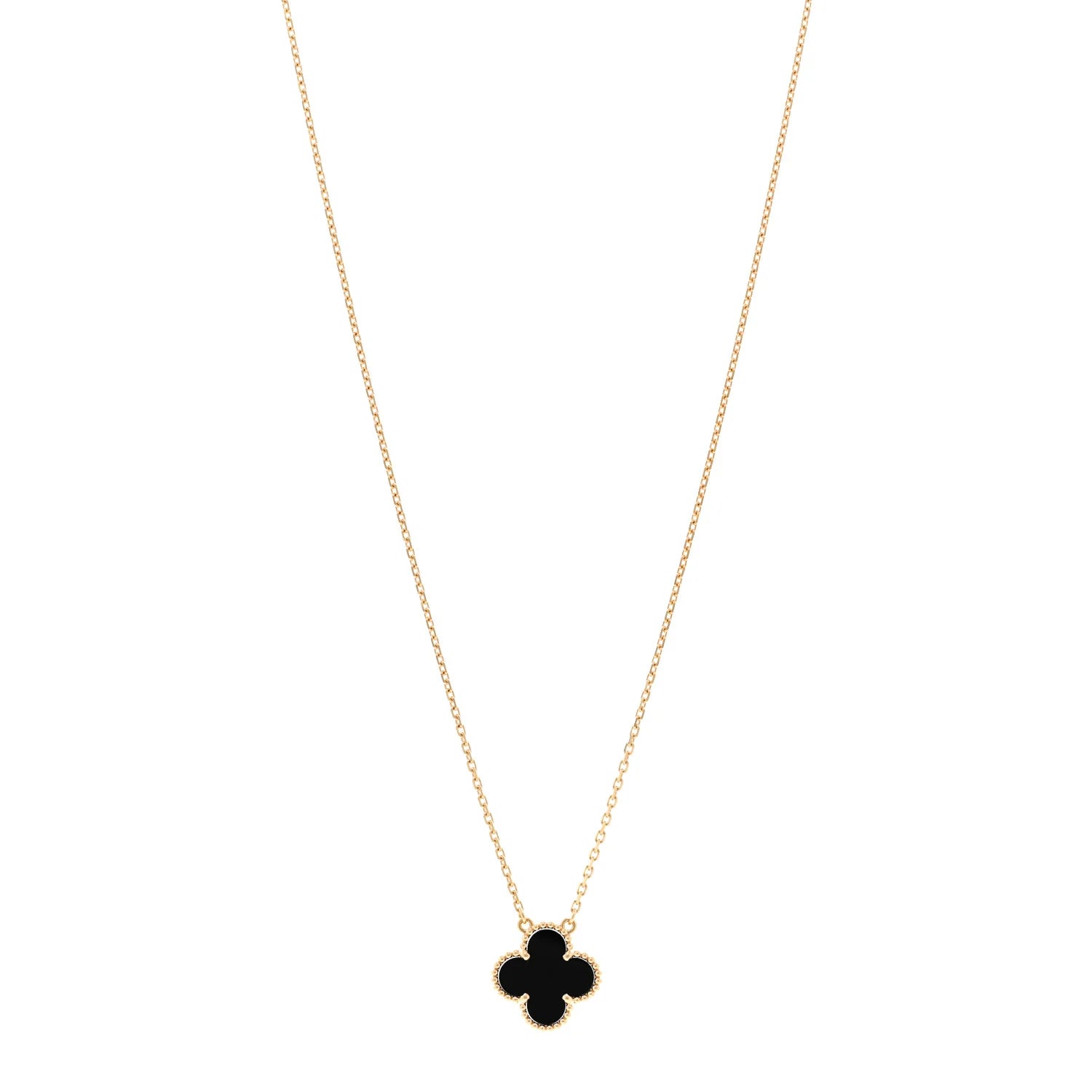 Collar Van Cleef Alhambra Vintage 1 Trébol Negro