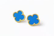 Pendientes Van Cleef Alhambra Vintage Azul