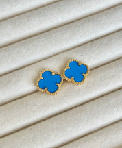 Pendientes Van Cleef Alhambra Vintage Azul