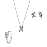 Conjunto Stitch (Anillo + Collar+ Pendientes)