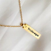 Collar Grabable Con Placa Pequeña en Acero Inoxidable