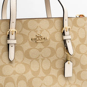 Coach Mollie Tote 25 Khaki/Blanco