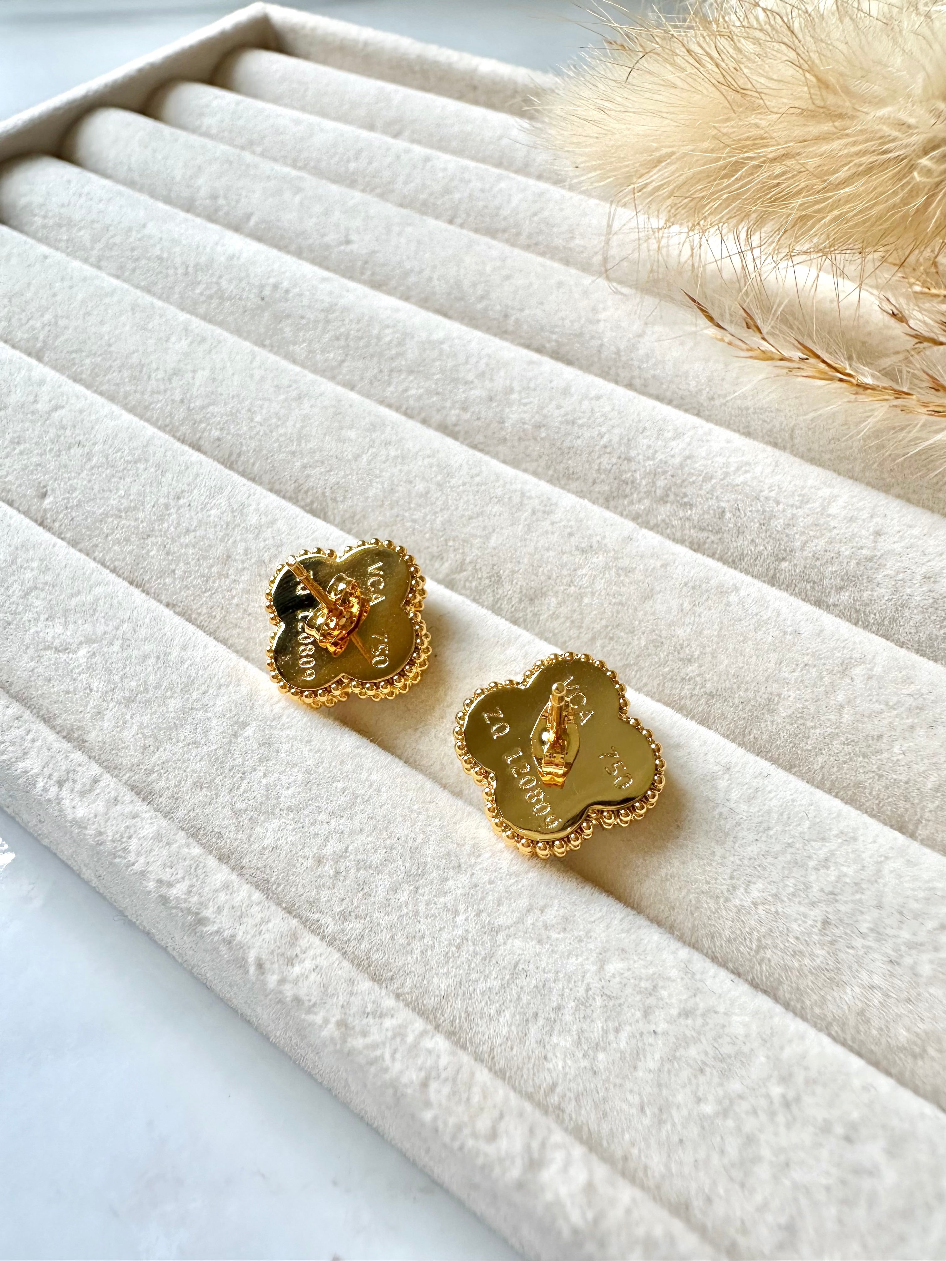 Pendientes Van Cleef Alhambra Vintage Negro
