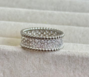 Anillo Van Cleef Pave Plateado