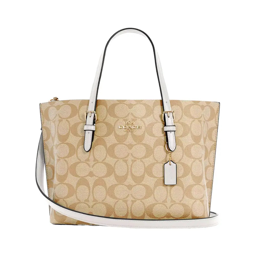 Coach Mollie Tote 25 Khaki/Blanco