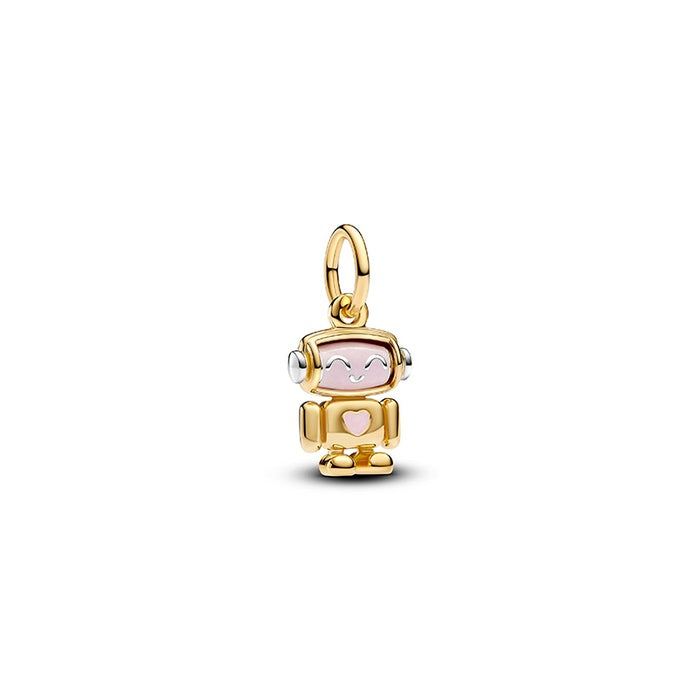 Charm Robot Dorado Que Cambia de Cara
