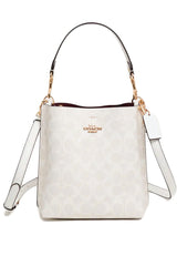 Coach Bucket Mollie Blanca Interior Rojo