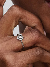 Anillo Halo y Corazón Grabable