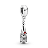 Charm Colgante Botella de Vino Burbujeante