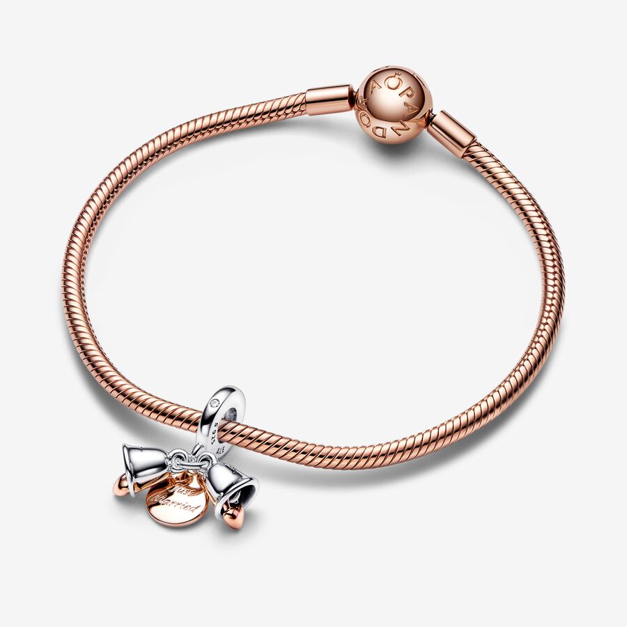 Charm Colgante Doble Campanas Boda