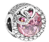 Separador Piedra Rosa Corazon Enlazado