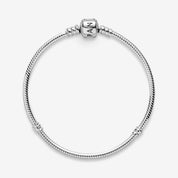 Pulsera de plata de ley y cierre clasica