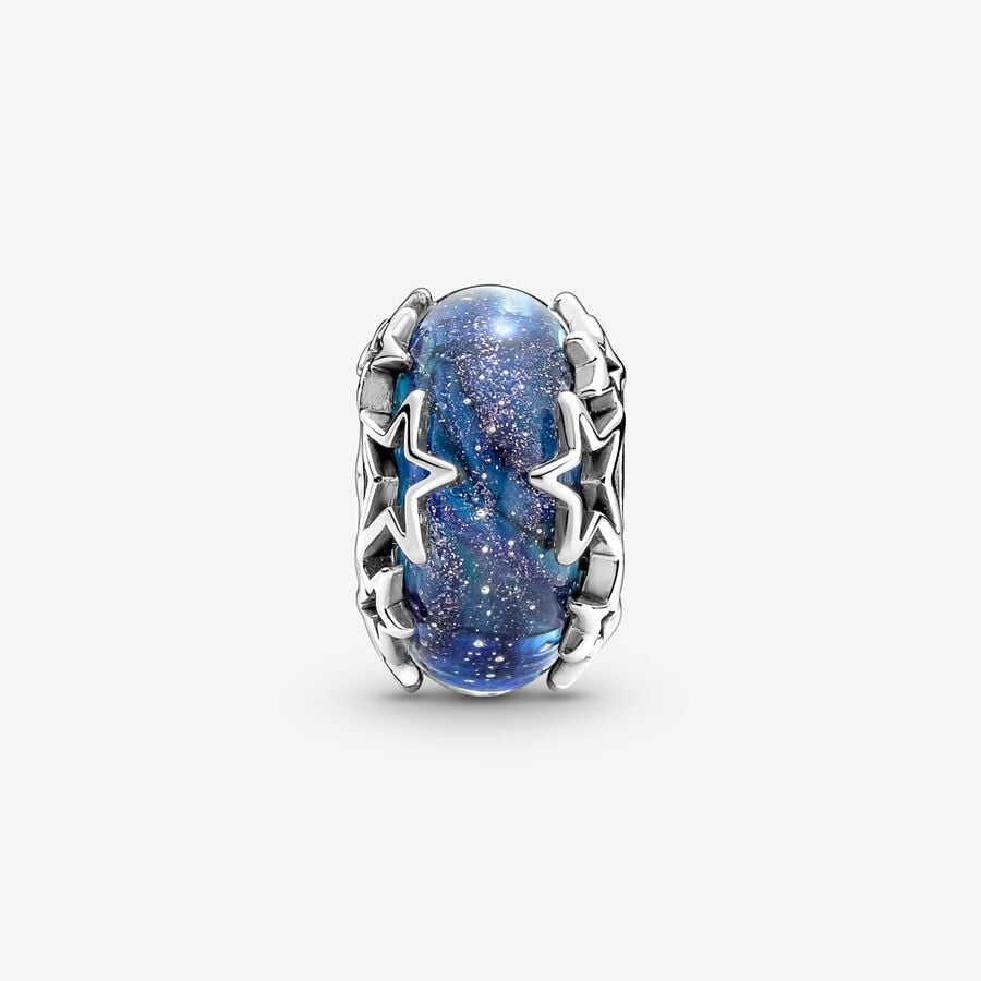 Charm de Cristal de Murano Galaxia y Estrellas