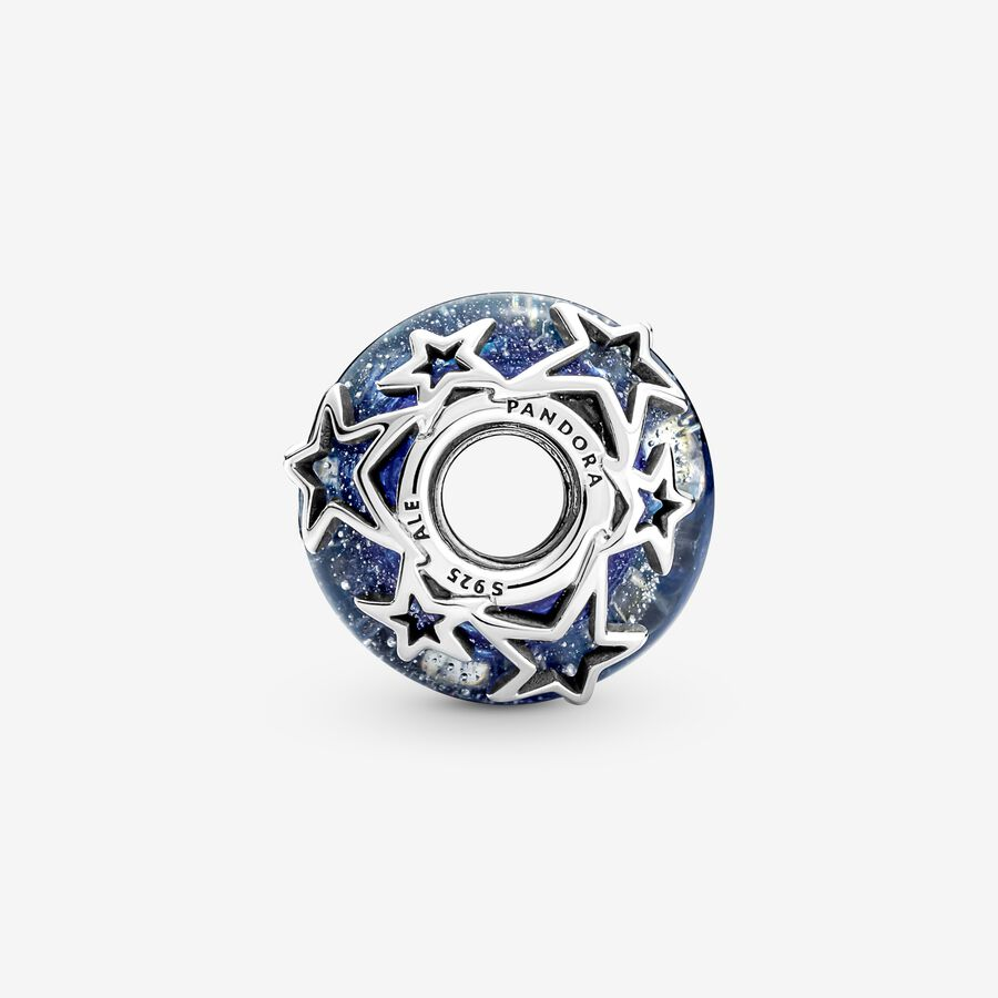 Charm de Cristal de Murano Galaxia y Estrellas